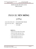 Đồ Án Tốt Nghiệp Kĩ Sư Xây Dựng Phần Nền Móng