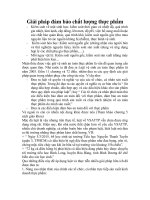 Giải pháp đảm bảo chất lượng thực phẩm