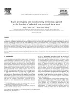 Rapid prototying and manufacturing technology applied to the forming of spherical gear sets with skew axes