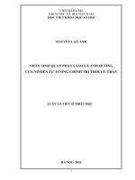 Nhân sinh quan phật giáo và ảnh hưởng của nó đến tư tưởng chính trị thời lý trần