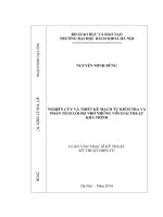 Nghiên cứu và thiết kế mạch tự kiểm tra và phân tích lỗi bộ nhớ nhúng với giải thuật khả trình 