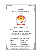 Tìm hiểu về tình hình hoạt động công tác văn thư – lưu trữ tại văn phòng ubnd xã kỳ hải – kỳ anh – hà tĩnh 