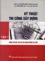 KỸ THUẬT THI CÔNG XÂY DỰNG CÔNG TÁC ĐẤT CỌC VÀ THI CÔNG BÊ TÔNG ĐỔ TẠI CHỖ