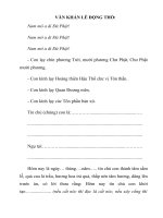 VĂN KHẤN lễ ĐỘNG THỔ