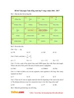 Đề thi Violympic Toán tiếng Anh lớp 5 vòng 4 năm 2016 - 2017