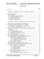 Khóa luận thiết kế hệ thống lạnh cho nhà máy chế biến thuỷ sản và thực phẩm đông lạnh xuất khẩu 