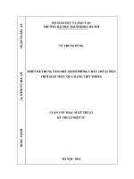 Thiết kế trung tâm điều hành phòng cháy chữa cháy thời gian thực qua mạng viễn thông 