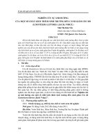 NGHIÊN CỨU SỰ ẢNH HƯỞNG CỦA MỘT SỐ CHẤT KÍCH THÍCH SINH TRƯỞNG ĐẾN CÀNH GIÂM CÓC ĐỎ