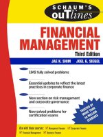 SCHAUMS OUTLINE OF FINANCIAL MANAGEMENT third edition
