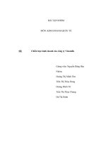 BÀI tập NHÓM chiến lược kình doanh vinamilk