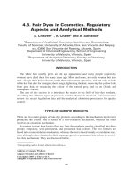 Hair dyes in cosmetic-regulatory aspects and analytical methods