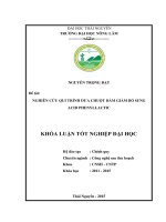 Nghiên cứu quy trình chế biến đồ hộp dưa chuột dầm giấm bổ sung Acid Phenyllactic quy mô phòng thí nghiệm.