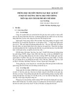 PHÒNG HỌC BỘ MÔN TRONG DẠY HỌC LỊCH SỬ Ở MỘT SỐ TRƯỜNG TRUNG HỌC PHỔ THÔNG TRÊN ĐỊA BÀN THÀNH PHỐ HỒ CHÍ MINH