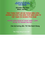 Tiểu luận tính toán thiết kế hệ thống điều hòa không khí cho tòa nhà thời báo kinh tế Việt Nam chi nhánh phía Nam