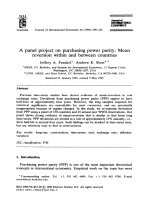 A panel project on purchasing power parity-mean reversion within and between countries