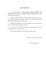 Giá trị mối quan hệ giữa nhà cung cấp và nhà phân phối trong ngành sơn công nghiệp tại thành phố hồ chí minh 