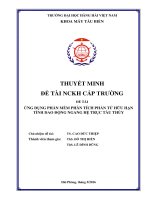 Ứng dụng phần mềm phân tích phần tử hữu hạn tính dao động ngang hệ trục tàu thủy