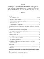 Nghiên cứu xây dựng mô phỏng nguyên lý hoạt động của bơm cao áp, vòi phun động cơ diesel hãng man b w dùng nhiên liệu nặng