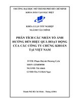 phân tích các nhân tố ảnh hưởng đến hiệu quả hoạt động của các công ty chứng khoán tại việt nam 