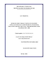 Đánh giá thực trạng và đề xuất giải pháp nâng cao năng lực cạnh tranh của Ngân hàng TMCP Công thương Việt Nam – CN Sông Công giai đoạn 2015 – 2020