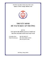 (ĐỀ TÀI NCKH) XÂY DỰNG HỆ THỐNG QUẢN LÝ NHÂN SỰ TRƯỜNG ĐẠI HỌC HÀNG HẢI VIỆT NAM