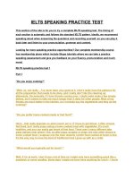 IELTS SPEAKING PRACTICE TEST