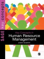 Key concepts in HUMAN RESOURCE MANAGEMENT john martin