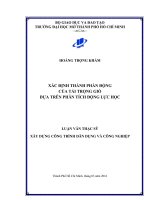 xác định thành phần động của tải trọng gió dựa trên phân tích động lực học 