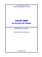 Ứng dụng phương pháp phần tử hữu hạn trong chất lỏng mô phỏng sự cố tràn dầu