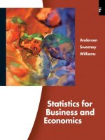 Statistics for business and economics 11e andersion sweeney williams