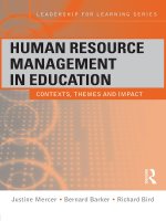 Leadership for learning human resource management in education contexts themes and impact