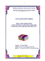 SKKN một số biện pháp nâng cao chất lượng hoạt động đội ở trường thcs trên địa bàn miền núi 