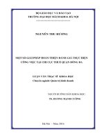Một số giải pháp hoàn thiện đánh giá thực hiện công việc tại Chi cục thuế quận Đống Đa
