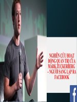 NGHIÊN cứu HOẠT ĐỘNG QUẢN TRỊ của MARK người sáng lập ra facebook