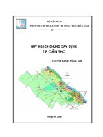 Thuyết minh tổng hợp Quy hoạch chung Thành phố Cần Thơ