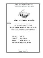 vận dụng đẳng thức tổ hợp tính tổng các hệ số trong khai triển nhị thức niu ton