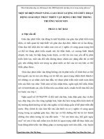 MỘT SỐ BIỆN PHÁP NÂNG CAO CHẤT LƯỢNG TỔ CHỨC HOẠT ĐỘNG GIÁO DỤC PHÁT TRIỂN VẬN ĐỘNG CHO TRẺ TRONG TRƯỜNG MẦM NON