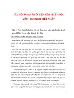 CÂU HỎI & ĐÁP ÁN ÔN TẬP MÔN TRIẾT HỌC MÁC – LÊNIN CHI TIẾT NHẤT