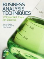 Business analysis techiques 72 essential tools for success