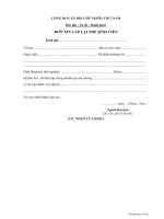 Mẫu đơn xin cấp lại thẻ sinh viên