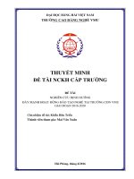Nghiên cứu định hướng đẩy mạnh hoạt động đào tạo nghề tại trường cđn VMU giai đoạn 2016 2020