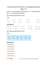 Giải bài tập trang 82 SGK Toán 1: Luyện tập phép cộng trong phạm vi 10