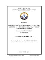 Nghiên cứu tác dụng ổn định điện áp của thiết bị bù tĩnh có điều khiển SVC tại trạm truyền tải 220 KV thái nguyên 