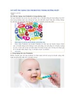 CƠ CHẾ tác DỤNG của PROBIOTICS TRONG ĐƯỜNG RUỘT 