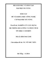 Nghiên cứu xây dựng hệ thống đo lường và phân tích tín hiệu cảm biến