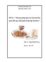 SKKN phương pháp giải các bài toán liên quan đến quy luật phân li độc lập menđen 