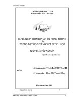 Luận văn sử dụng phương pháp sư phạm tương tác trong dạy học tiếng việt ở tiểu học