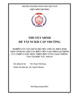(Đề tài NCKH) Nghiên cứu xây dựng bộ tiêu chí tàu biển sinh thái áp dụng cho tàu biển VN theo lộ trình của chiến lược PTBV giao thông vận tải khu vực ASEAN