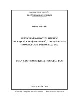 Luân chuyển giáo viên tiểu học trên địa bàn huyện hoành bồ, tỉnh quảng ninh trong bối cảnh đổi mới giáo dục 