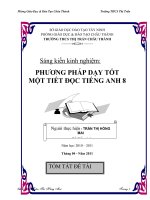 SKKN phương pháp dạy tốt một tiết đọc tiếng anh 8 